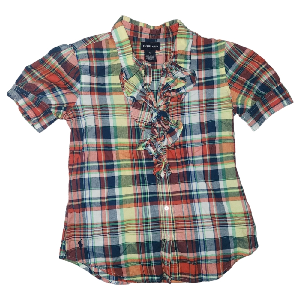 Ralph‎ Lauren girls size 12 plaid top